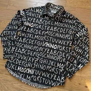 Rare Vintage Moschino Jeans Alphabet Button Up Shirt